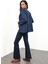 Lacivert Desenli Manşetli Blazer Ceket 7560 2