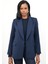Lacivert Desenli Manşetli Blazer Ceket 7560 4