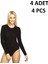 Kadın Yuvarlak Yaka % 47 Modal % 47 Cotton % 6 Elastane Kancalı 4 Adet Body 1