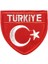 Aplike Ütü Ile Yapışan Türk Bayrağı Türkiye Yazılı Arma 4 cm 1