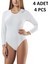 Kadın Yuvarlak Yaka % 47 Modal % 47 Cotton % 6 Elastane Kancalı 4 Adet Body 1