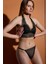 Dantelli Bralet Takım – Desteksiz B Cup Sütyen & Tanga Külot – Siyah / Kırmızı – 80-85-90-95 Beden 8