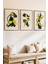 3 Parça Siyah ve Sarının Soyut Dansı Temalı Ahşap Çerçeve Görünümlü Mdf Tablo Seti 2