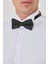Saten Ata Yaka Smokin Gizli Düğmeli Pamuklu Likralı Slim Fit Erkek Gömlek 3