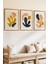 3 Parça Organik Soyutlar Temalı Ahşap Çerçeve Görünümlü Mdf Tablo Seti 2