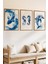 3 Parça Okyanusun Mavilikleri Temalı Ahşap Çerçeve Görünümlü Mdf Tablo Seti 2