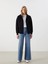 Lcw Modest Siyah Kapüşonlu Oversize Kadın Fermuarlı Sweatshirt 2