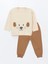 Lcw Baby Bej Bisiklet Yaka Nakışlı Erkek Bebek Sweatshirt ve Eşofman Alt 2'li Takım 1