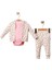 Kalpli Ceketli 3lü Kız Bebek Takım 1
