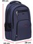 Unisex Lacivert Okul Sırt Çantası Orta Boy USB Type-C Laptop Bölmeli Su Geçirmez Kumaş Lise Üniversite 2