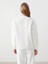 Lcw Vision Ekru Kolej Yaka Oversize Kadın Fermuarlı Sweatshirt 4