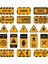 Endüstriyel Uyarı Sticker Seti (20 Parça) 1