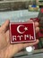Göktürkçe "türk" Yazılı Büyük Boy Arkası Cırtlı Patch (Peç) 1