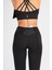 Siyah Yüksek Bel Arka Cepli Toprlayıcı Kadın Spor Taytı 8