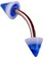 Curved Barbel Çelik Spike Piercing K7 1
