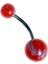 Kırmızı Bioplast Göbek Piercing K1 1