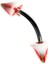 Curved Barbel Çelik Spike Piercing K7 1