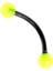 Curved Barbel 316 L Akrilik Piercing K7 1