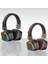 Kulak Üstü Kablosuz Bluetooth Kulaklık Rgb Işıklı Kart ve Type-C Uyumlu 5