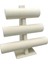 Süet Kumaş Krem Renk Üçlü Kademeli 30/26 cm Bileklik-Saat Sergileme Standı 3