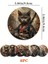 6'lı Bardak Altlığı Seti, Kung Fu Cat Ninja Tasarımı, Çay ve Içecekler Için Uygun 2