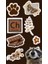 Kahverengi & Çikolata Temalı Estetik Sticker Seti – 8’li Paket 1