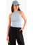 Kadın Mavi Renk Halter Yaka Basic Tank Top Blue 2