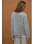 Kadın Bisiklet Yaka Relax Fit Yumuşak Triko Kazak Grey 6