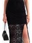 Kadın Dantel Kroşe Orta Bel Etek Siyah 4