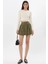 Kadın Mini Şortlu Balon Etek Haki Yeşil 1