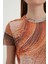Kadın Soyut Tül Crop Top Orange 5