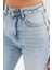 Kadın Yüksek Bel Straight Kot Pantolon Denim 5