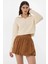 Kadın Mini Şortlu Balon Etek Brown 5