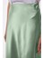 Kadın Yüksek Bel Saten Midi Etek Green 4