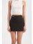 Kadın Kemer Detaylı Yüksek Bel Mini Etek Black 2