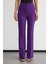 Kadın Yüksek Bel Düz Bacak Pantolon Purple 1