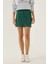 Kadın Saten Düz Mini Etek Green 2