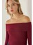 Kadın Off Shoulder Örme Üst Red 4