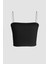Kadın Kare Yaka Crop Top Black 2