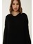 Kadın Relaxed Fit Bisiklet Yaka Mini Triko Elbise Black 3