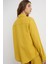 Kadın Keten Karışımlı Gömlek Kehribar Sarısı 3