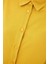 Kadın Keten Karışımlı Gömlek Kehribar Sarısı 6