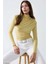 Kadın Dik Yaka Büzgü Detaylı Sandy Bluz Yellow 2
