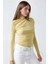Kadın Dik Yaka Büzgü Detaylı Sandy Bluz Yellow 3