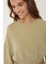 Kadın Kısa Sweatshirt Green 4