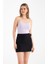 Kadın Askılı Crop Basic Kısa Bluz Purple 3