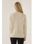 Kadın Fiyonk Desenli Relaxed Fit Triko Kazak Natural 5
