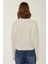 Kadın V Yaka Düğmeli Kruvaze Triko Kazak Natural 5
