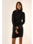 Kadın Dokulu Triko Mini Elbise Black 1