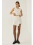 Kadın Tweed Düğme Detaylı Şort White 1